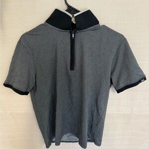 DKNY Black and Gray Polo Shirt